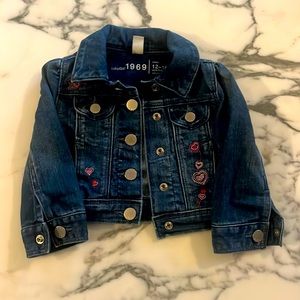 Gap kids Jean Jacket with Hearts